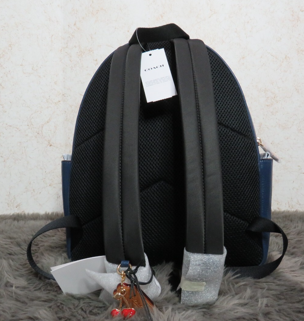 LIMITED Coach Denim Court Backpack In Signature Canvas