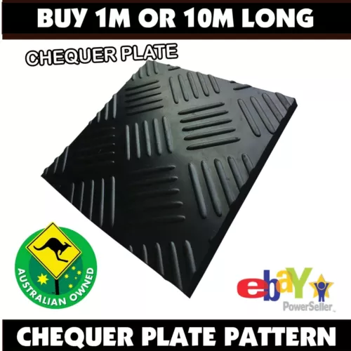 Heavy Duty Rubber Workshop Camper Matting Van Chequer 3.9m x 1.82m w Ute Mat - Picture 6 of 6