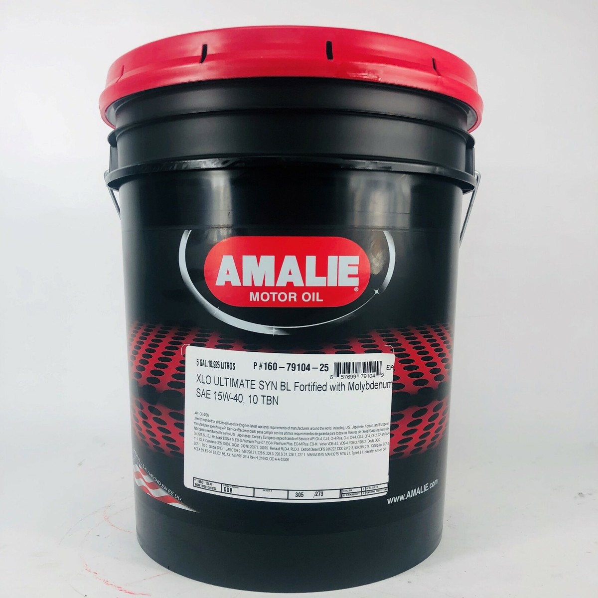 AMALIE XLO MOTOR OIL 15W-40 5 GAL. SYNTHETIC BLEND, API CK-4/SN | eBay