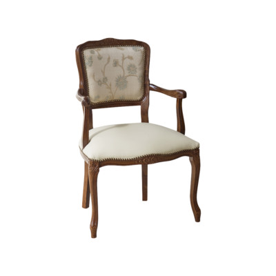 POLTRONCINA PARIS, LEGNO NOCE ARTE POVERA, ECOPELLE E STOFFA