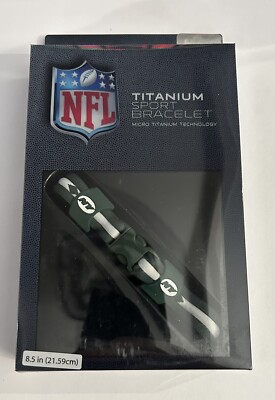Authentic New York Jets 8 1/2  Titanium Sport Bracelet Eagles Wings