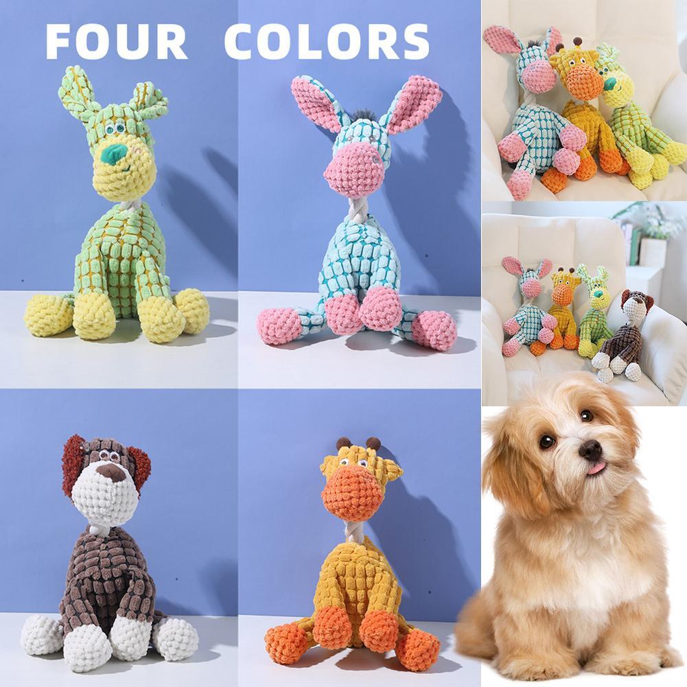 Pet Funny Donkey Toy Bite Resistant Pet Plush Toy Interactive Dog Toy T7N7