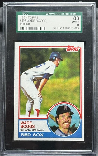 1983 Topps #398 Wade Boggs Rookie RC Yankees SGC 8 NM-MT