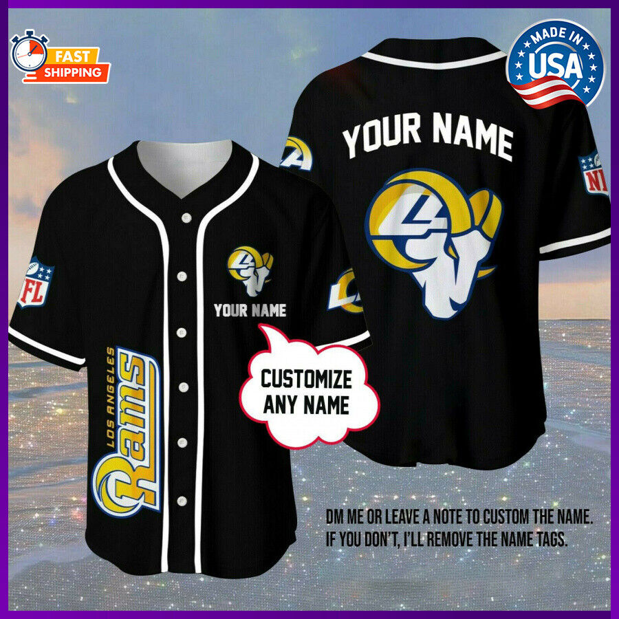 Custom Name Los Angeles Rams Baseball Shirt Size S-5XL Gift Funny