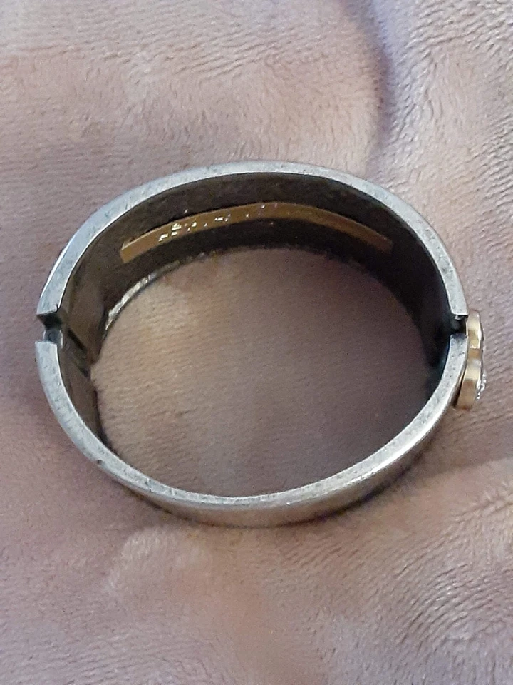 Pulsera Love Always tono peltre corazón pedrería bisagras 3X1.5 Foto 2 de 2