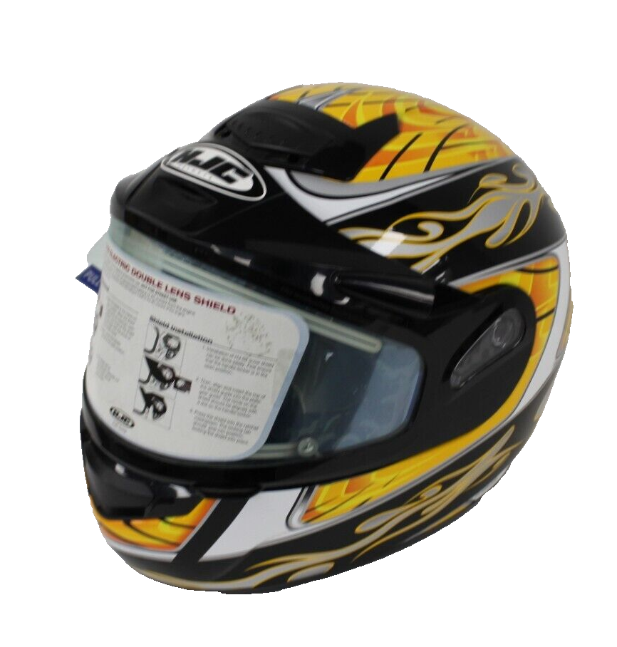 HJC CS-R1 FLARE MC3 SNOWMOBILE HELMET ELECTRIC SHIELD XS YELLOW 093-931 ...