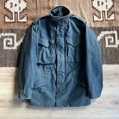 Alpha Industries M 65 USA Made Vintage Men's Scovill Blue Military