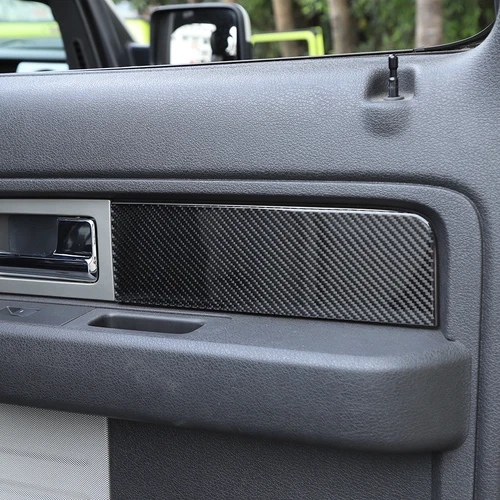 Carbon Fiber Interior Side Door Cover Stickers Trim For Ford F150 Raptor 2009-14 - Picture 2 of 14