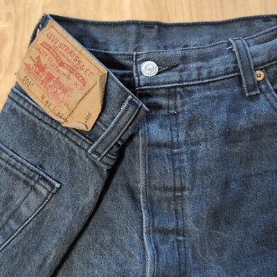 Levi Strauss & Co  Men's 501 Blue/Gray Denim  Jeans Size 40/32 9'' Leg Opening
