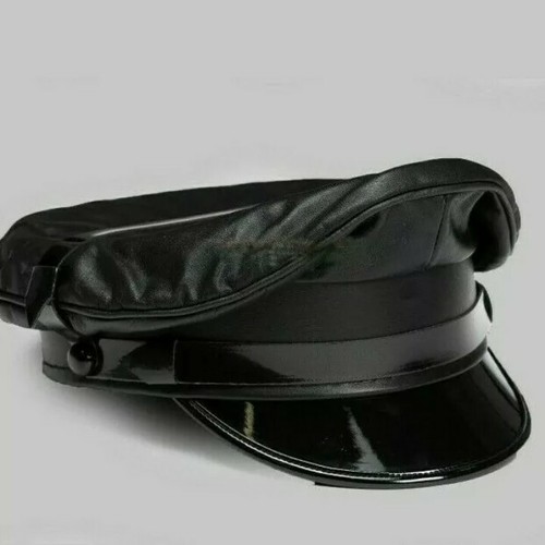 Real Leather Biker ,Muir Cap Hat 