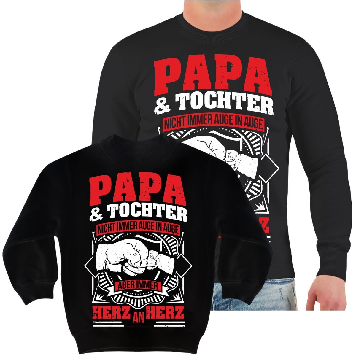 Partnerlook Pullover FÃ¼r Vater Und Tochter Vater Kind