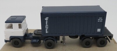 WIKING HO 1/87 TRUCK SCANIA 111 SEMI TRAILER CONTAINER ICL #526 NO BOX