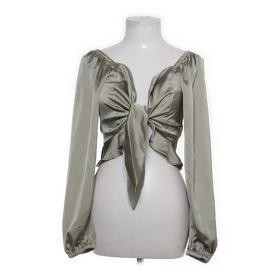 Olivia & Kate, Wickelbluse, Größe: S, Grün, Polyester, Einfarbig, Satin #wUd