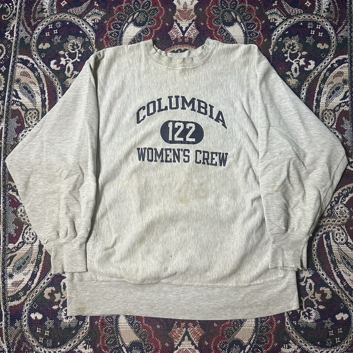 Vintage 80s Champion Reverse Weave Warmup Columbia Univ