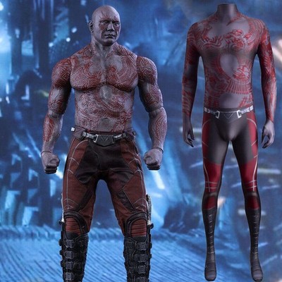 Guardians of the Galaxy Drax the Destroyer Jumpsuit Adult Kids Bodysuit Zentai