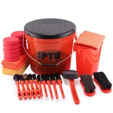 SPTA 29Pcs Car Wash Bucket Set, 15L Scratch Free Detailing Bucket with Car Wa...