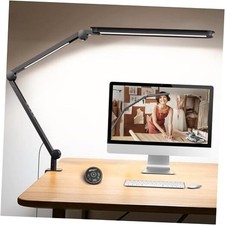 LED Desk Lamp with Clamp, Architect Desk Lamp with Remote, Flexible Dual Light