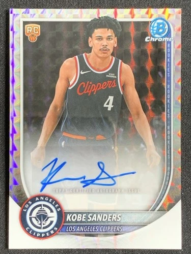 Kobe Sanders 2025-26 Topps Bowman Chrome Geometric Refractor Auto RC #BCA-KS -2