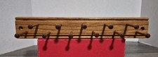 Vtg Wooden Wall Hanging Organizer For Ties Or Scarves