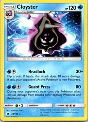 Cloyster 34/149 Rare Sun & Moon Base Set