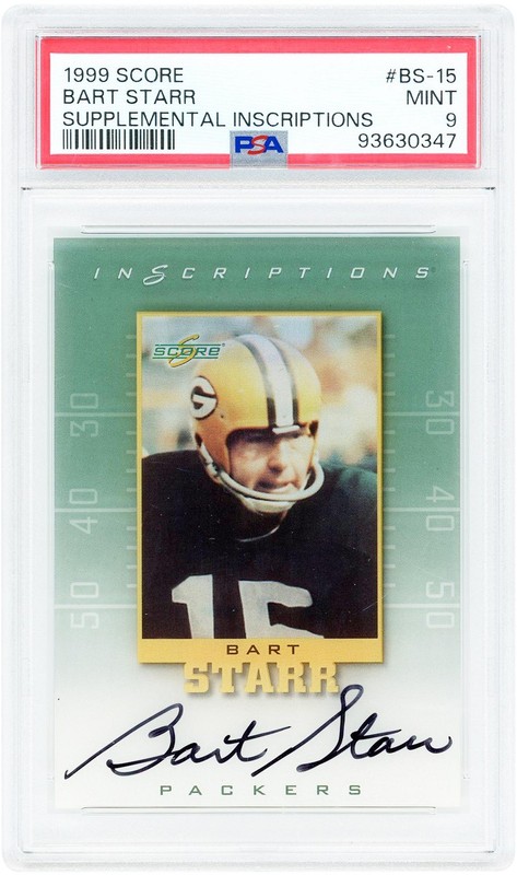 Autographed Bart Starr Packers Football Card Fanatics Authentic COA