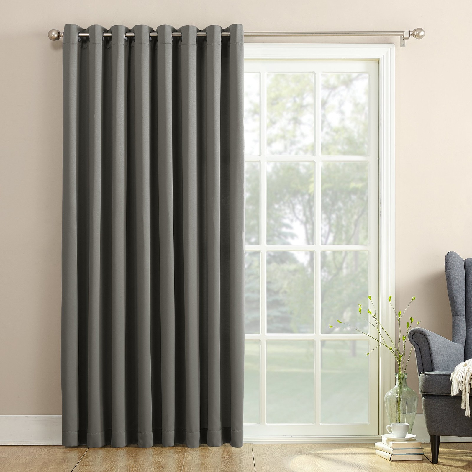 Barrow Energy-Saving Grommet Sliding Door Curtain Panel 100x84 Inches Thermal Insulated Room Darkening