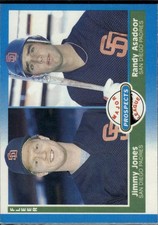 Jimmy Jones / Randy Asadoor 1987 Fleer San Diego Padres Rookie #650