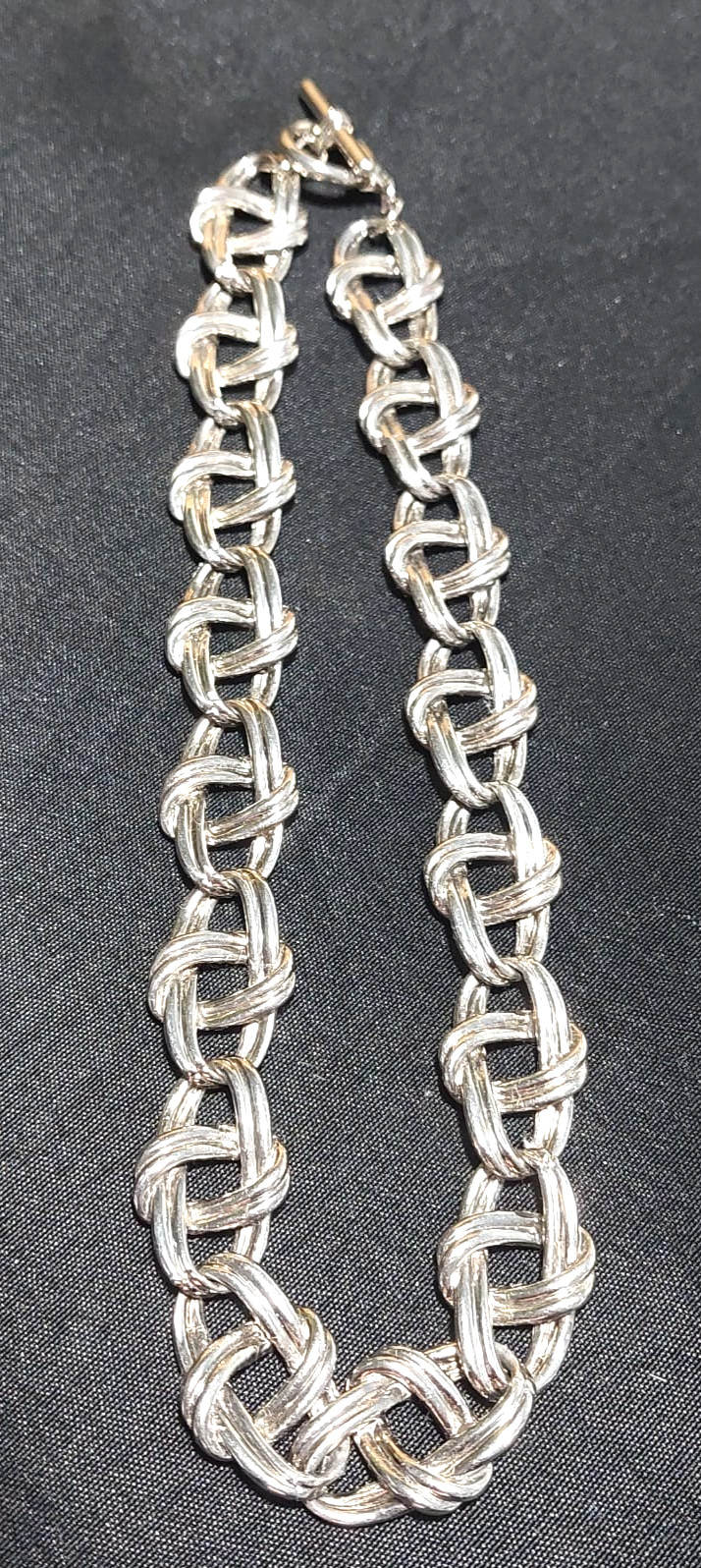 Twisted Links Gothic Grunge Statement Necklace Ch… - image 6