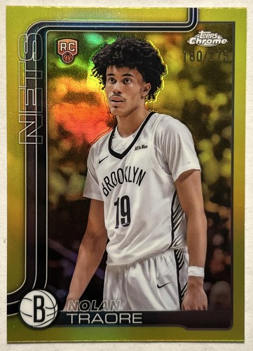 2025-26 Topps Chrome #269 Yellow Refractor /275 RC Nolan Traore