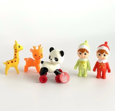 5 figures in 3 balls Charmy-chan Miniature Set Japan Retro Capsule Toy Kodama