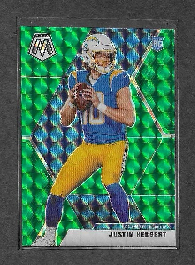 2020 Panini Mosaic - Rookies Justin Herbert #204 Green Mosaic Prizm (RC)