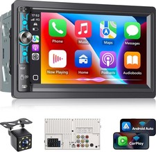 7 Inch Double Din Car Stereo with Wireless CarPlay