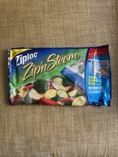 Ziploc Zip N Steam Cooking Bags MEDIUM 10 Bags Discontinued New Sealed