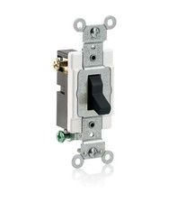  2 PACK Leviton CS320-2E 20 Amp Commercial Grade 3-Way Toggle Switch Black
