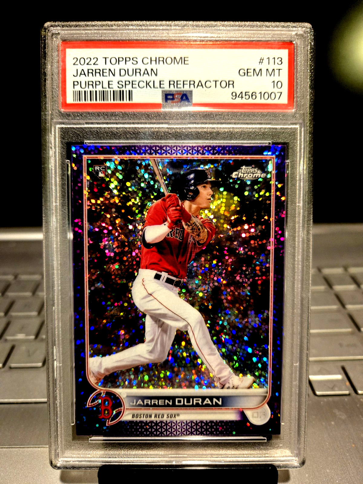 2022 Topps Chrome #146/299 Jarren Duran Purple Speckle Refractor #113 Gem Mt. 10
