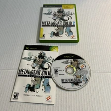 Complete Metal Gear Solid 2: Substance Microsoft Original Xbox CIB Manual