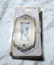 allen roth Yalden 1-Gang Brushed Nickel Indoor Decorator Wall Plate