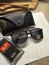 Ray-Ban Chris Mens Rectangle Sunglasses Black...