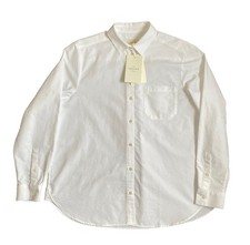 Sezane Max Button Up Dress Shirt LS Women’s 36 (US-4) White Classic Oversized