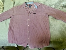 Chaps Ralph Lauren Men's Button Down Shirt Red, Blue White, Size Large