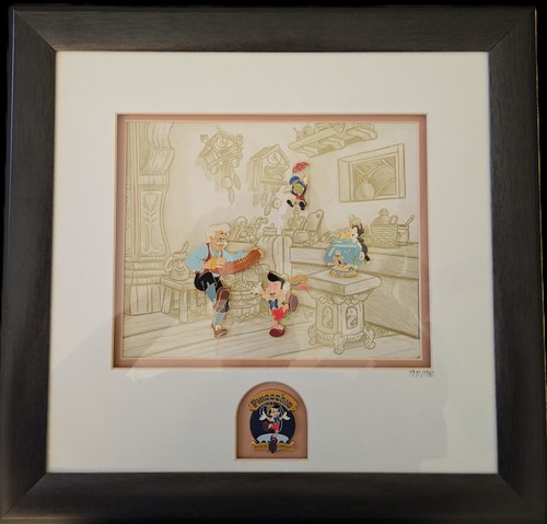The Pinocchio 60th Anniversary Framed Pin Set-limited edition