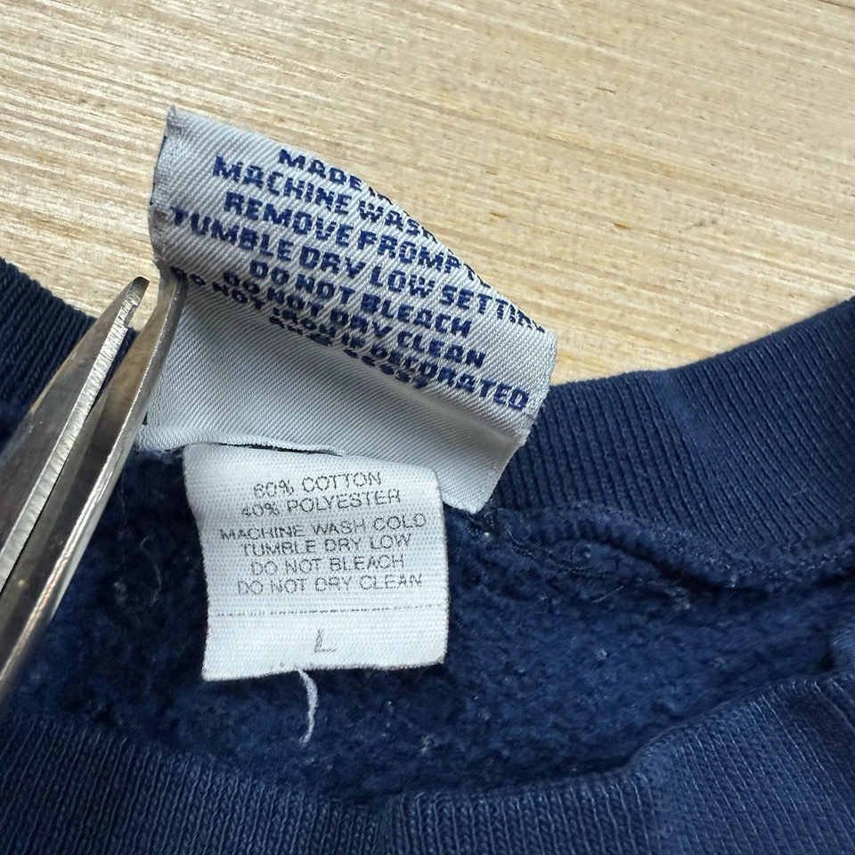 Sudadera Augusta Dorada Vintage Años 90 Cuello Redondo Bordada Grande Benchmark Foto 4 de 4