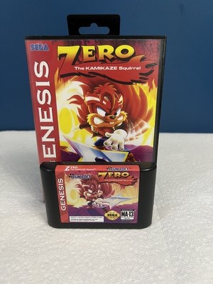 Zero the Kamikaze Squirrel Sega Genesis & Case Original Authentic ( No Manual )