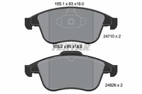 Bremsbelagsatz Scheibenbremse Q+ Textar 2471001 FüR Renault Megane Clio Latitude