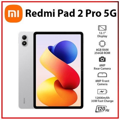 (Wi-Fi+5G)Xiaomi Redmi Pad 2 Pro 5G 8GB+256GB SILVER Octa Core Android PC Tablet