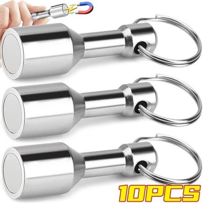 Starker Metall Magnet Schlüsselanhänger Neodym Magnetverschluss Anti-Verlust Halter Set UK