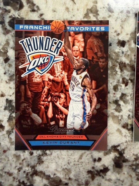 2012-13 NBA PANINI PRESTIGE FRANCHISE FAVORITES CARD THUNDER KEVIN DURANT #1