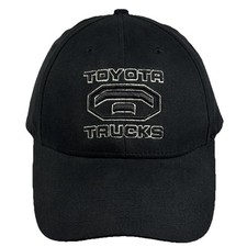 Vtg Toyota Trucks Forte Gear Hat Embroidered Logo Black Strapback Dad Cap Y2K