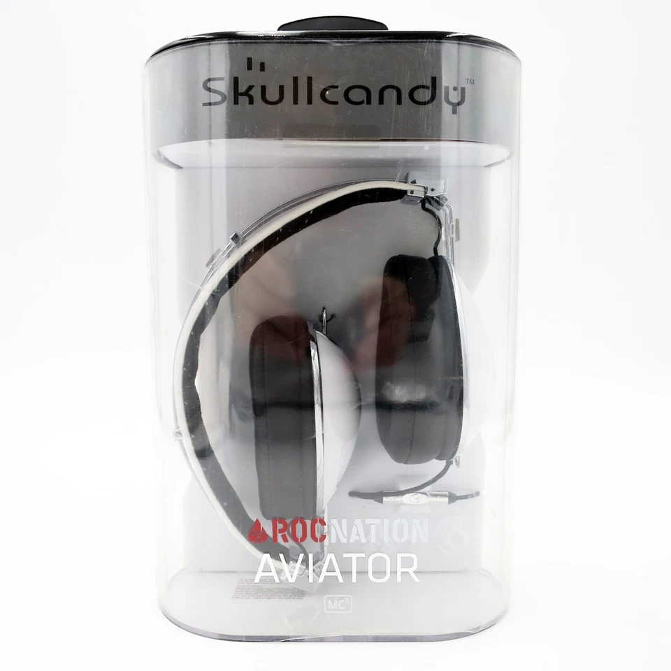 NEW SEALED Skullcandy x ROC NATION Aviator White Headphones S6AVDM-072 - Image 2 of 4