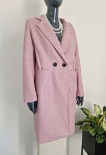 Schöner italienischer Bouclé Mantel mit Knopfverschluss Halblang 38 40 42